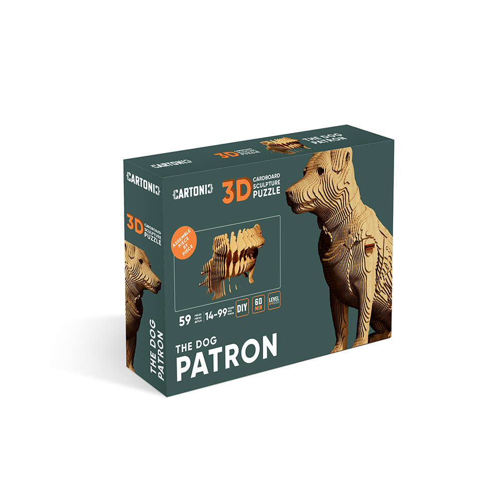 PATRON DOG - Cardboard 3D puzzle