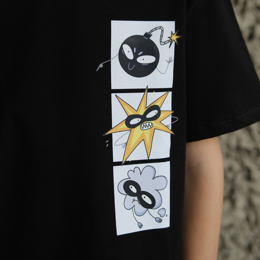 Black children's T-shirt - Bubuh